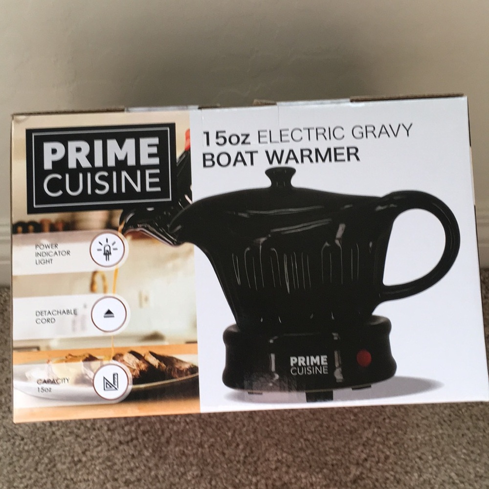 15oz Electric Gravy Boat Warmer - Black